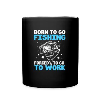 Trout Fishing Hook Fishing Rod Angler Frogfish - Full Colour Mug - black - Front