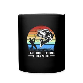 Trout Trout Pond Fishing Hook Fishing Rod Angler - Full Colour Mug - black - Front