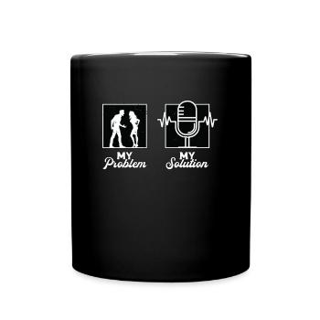 Speech Therapy My Problem My Pictogram Mom Dad - Full Colour Mug - black - Front