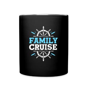 Kreuzfahrtschiff Kreuzfahrt Familie - Tasse einfarbig - Schwarz - Vorne