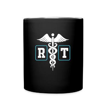 Atmung Atmen Sauerstoff - Tasse einfarbig - Schwarz - Vorne