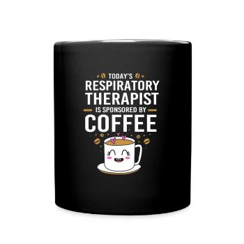 Atmen Atmung Atemwegstherapeut Sauerstoff - Tasse einfarbig - Schwarz - Vorne