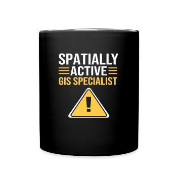 GIS, Cartography, Cartographer, Geography, Geography - Full Colour Mug - black - Front