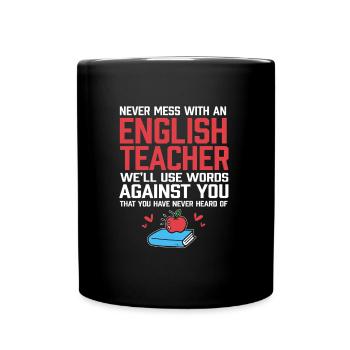 Grammatik - Tasse einfarbig - Schwarz - Vorne