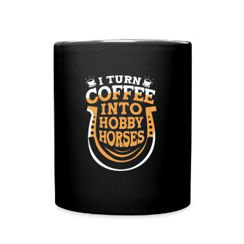 Hobby Horse Hobby Horsing Hobbyhorsing - Tasse einfarbig - Schwarz - Vorne