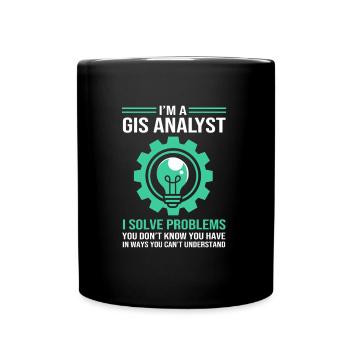 GIS Kartograf Geografie Geography Kartografie - Tasse einfarbig - Schwarz - Vorne