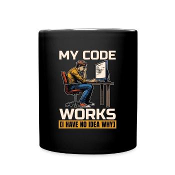 Coder My Code Works I Have No Idea Web Developer - Full Colour Mug - black - Front