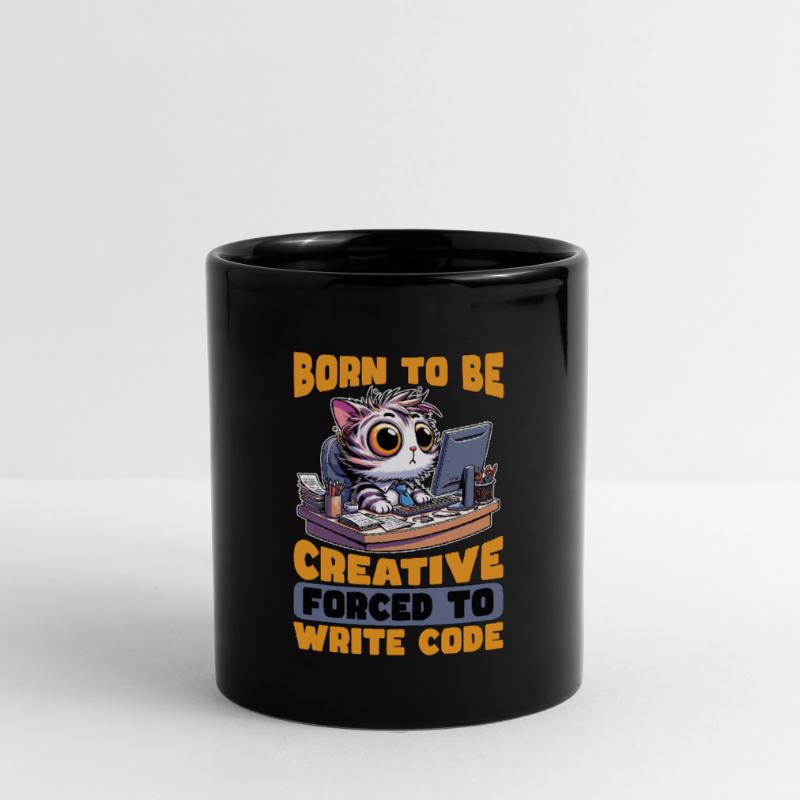Coder Born To Be Creative Web Developer Coders Tasse einfarbig