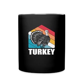 Chasse à la dinde Chasse à la dinde Thanksgiving - Mug uni - noir - Devant