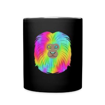 Singe Tamarin Singe Singe Visage de Singe - Mug uni - noir - Devant
