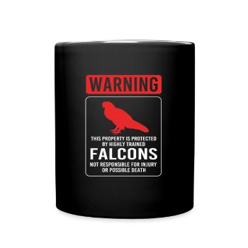 Falcon Falconry Chirp - Full Colour Mug - black - Front