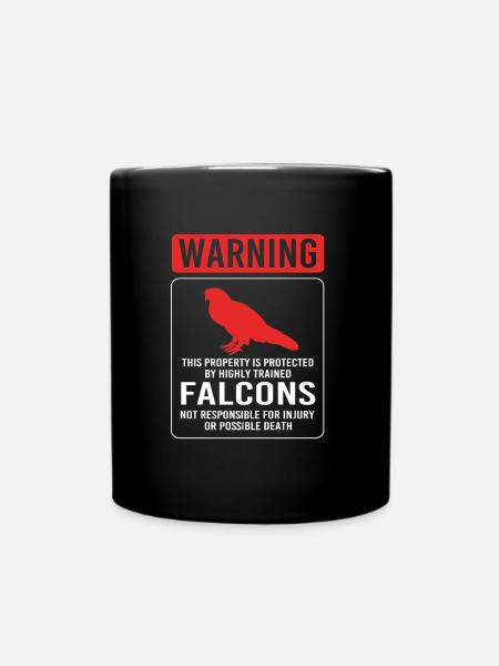 Falcon Falconry Chirp - Full Colour Mug - black