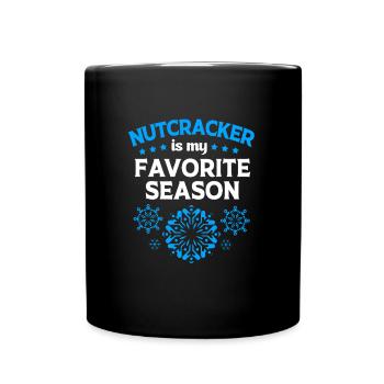 Weihnachten Nussknacker - Tasse einfarbig - Schwarz - Vorne