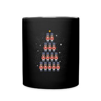 Nussknacker Weihnachten - Tasse einfarbig - Schwarz - Vorne