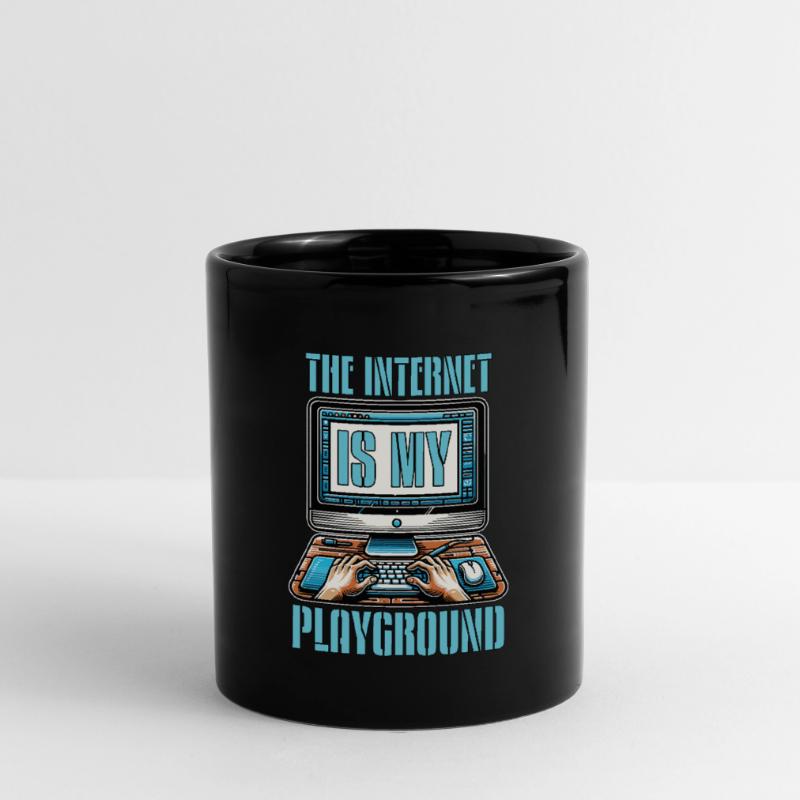 Coder The Internet Is My Playground Web Developer Tasse einfarbig