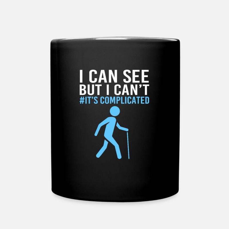 Blind Blindenschrift Braille - Full Colour Mug - black
