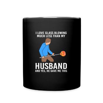 Glasbläser Glas - Tasse einfarbig - Schwarz - Vorne