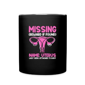 Hystérectomie ovarienne Utérus - Mug uni - noir - Devant