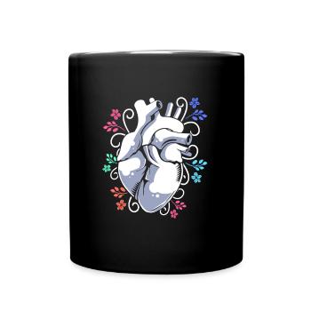 Nierenspender Spender Niere - Tasse einfarbig - Schwarz - Vorne