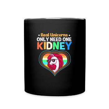 Nierenspender Spender Niere - Tasse einfarbig - Schwarz - Vorne