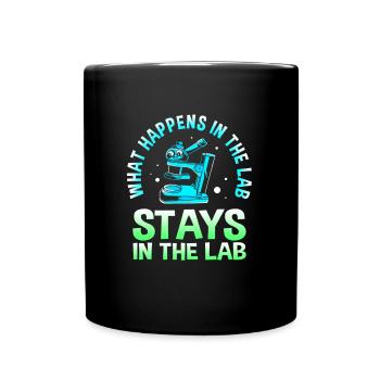 Labor Bio Chemie Mikroskop Laboratory - Tasse einfarbig - Schwarz - Vorne