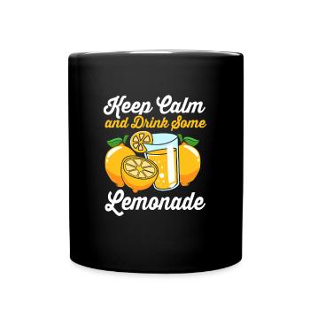 Limonade Limonadenstand Limo Zitrone - Tasse einfarbig - Schwarz - Vorne