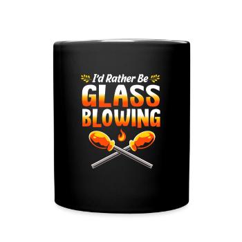 Glassblowing Glass - Full Colour Mug - black - Front