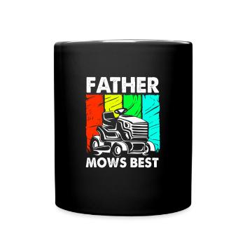 Tondeuse à gazon pelouse (prairie) - Mug uni - noir - Devant
