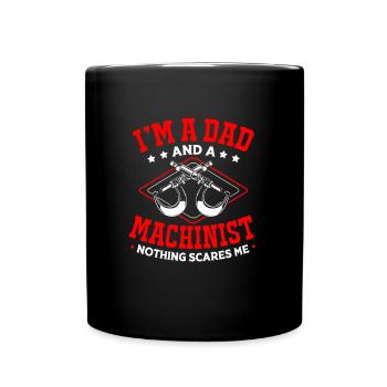 Cutting machine operator Machinist Router CNC lathe operator - Full Colour Mug - black - Front