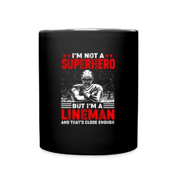 American Football Lineman - Full Colour Mug - black - Front