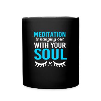 Meditation Chakra Zen - Tasse einfarbig - Schwarz - Vorne