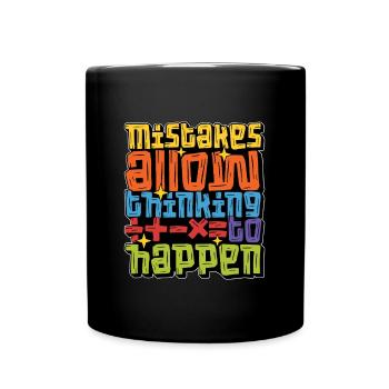 Mathematician Mistakes Allow Thinking Mathematics - Full Colour Mug - black - Front