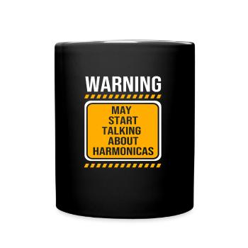 Mundharmonika - Tasse einfarbig - Schwarz - Vorne