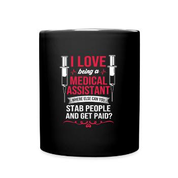 Arzthelferin MFA - Tasse einfarbig - Schwarz - Vorne