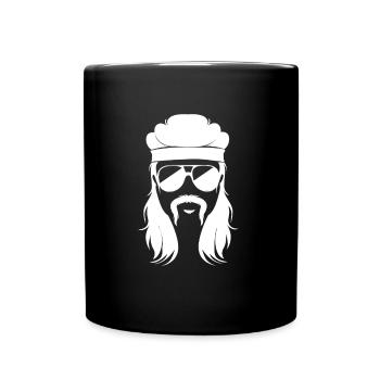 Mullet Haarschnitt Vokuhila - Tasse einfarbig - Schwarz - Vorne