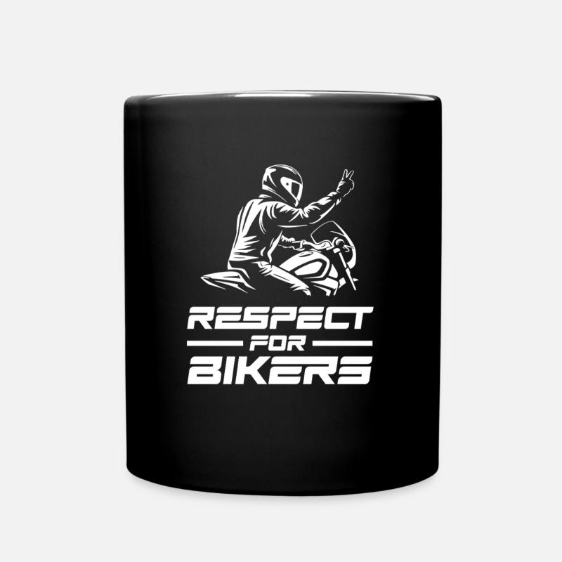 Autocollants moto - Respect des motards - Mug uni - noir