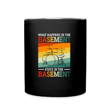 Schlagzeuger Schlagzeug Drumsticks - Tasse einfarbig - Schwarz - Vorne