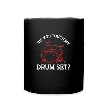 Schlagzeuger Drumsticks Schlagzeug - Tasse einfarbig - Schwarz - Vorne