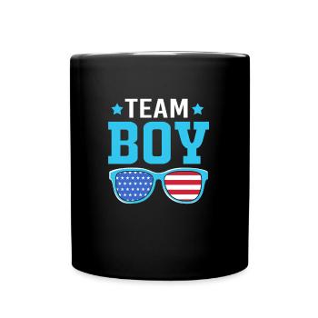 Baby Party Juli Werdende Mutter Team Boy - Tasse einfarbig - Schwarz - Vorne