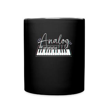 DJ Djing Label Keyboard - Full Colour Mug - black - Front