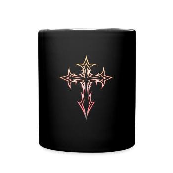 Goth Cross Y2K Emo Cross Gothic Aesthetic - Full Colour Mug - black - Front