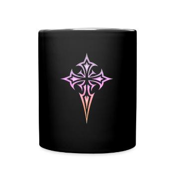 Goth Cross Y2K Emo Cross Gothic Aesthetic - Full Colour Mug - black - Front