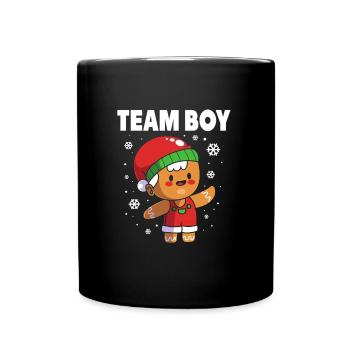 Werdende Mutter Weihnachten Gender Reveal - Tasse einfarbig - Schwarz - Vorne