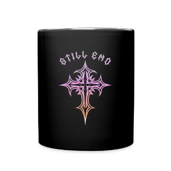 Toujours gothique ! Esthétique gothique Croix Y2K - Mug uni - noir - Devant