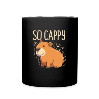 Capibara Capybara - Tasse einfarbig - Schwarz - Vorne