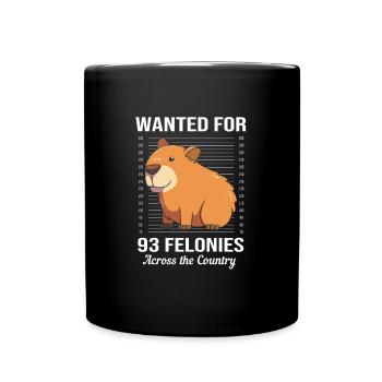 Capybara Capibara - Tasse einfarbig - Schwarz - Vorne