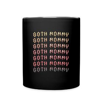 Maman gothique ! Esthétique gothique Croix Y2K - Mug uni - noir - Devant