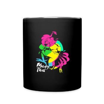 Muay thai kickboxer kickboxing boxe thaïlandaise - Mug uni - noir - Devant