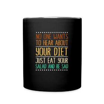 Dietician Diet Salad - Full Colour Mug - black - Front