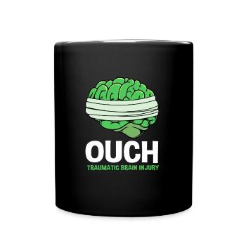 Traumatic brain injury, traumatic brain injury, car accident - Full Colour Mug - black - Front